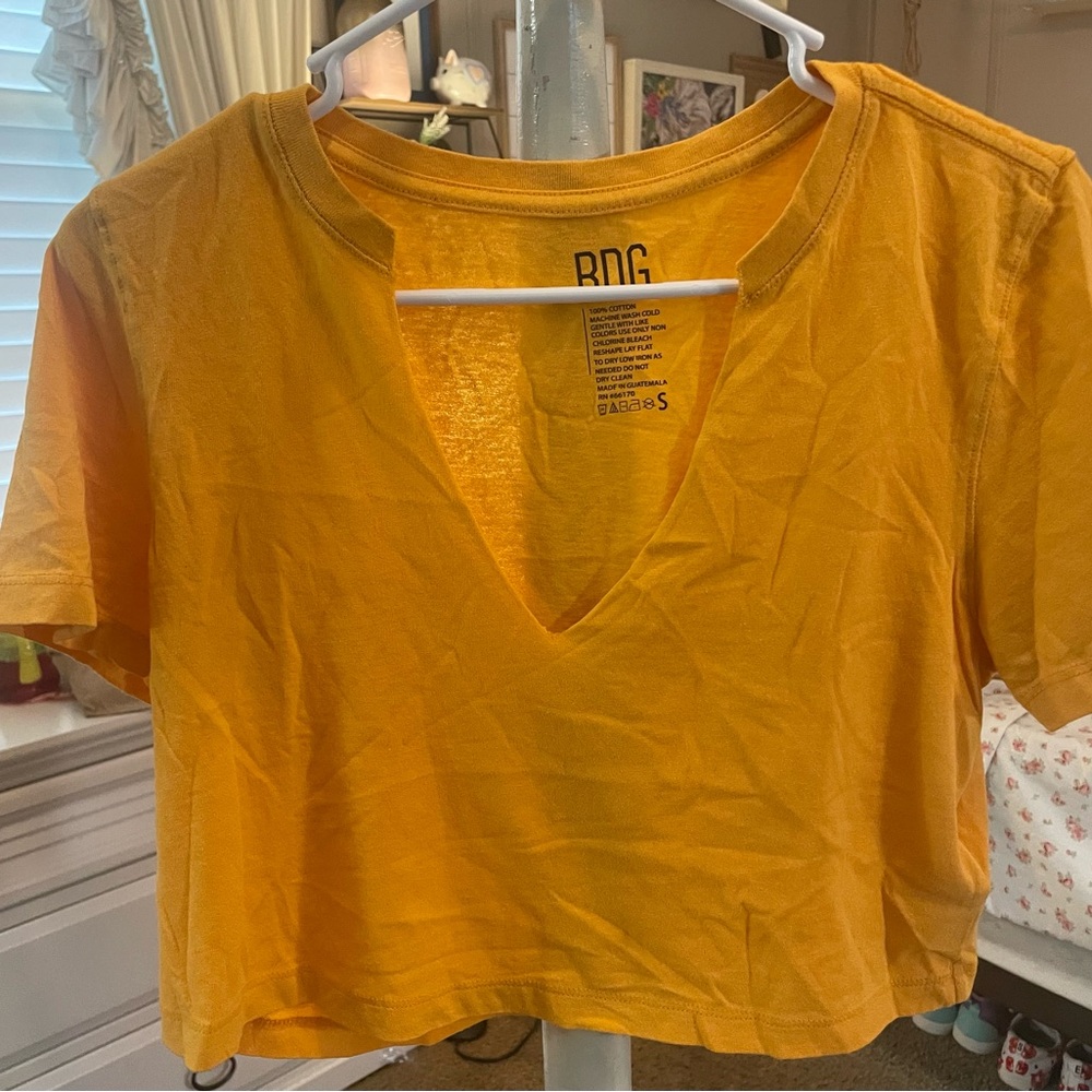 NWOT, BDG Golden Yellow Crop T-Shirt